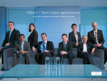 G+T Appointments - Gilbert and Tobin