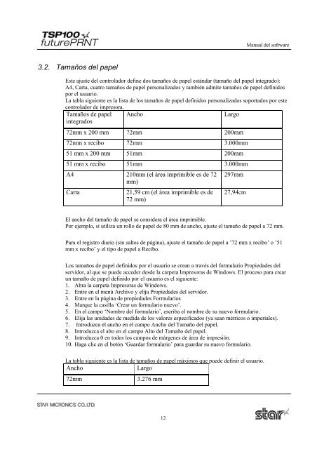 TSP100 Software Manual