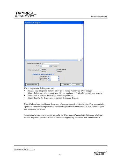 TSP100 Software Manual