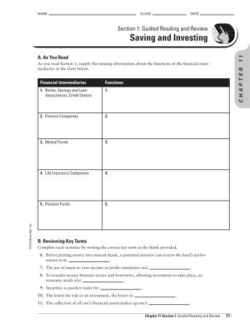 Ch. 11 Guided Reading packet - Analy High School Staff