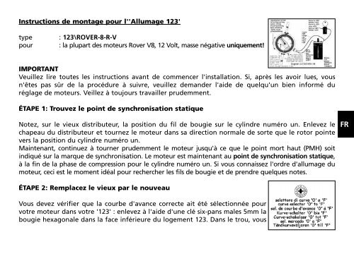 123\ROVER-8-R-V Mounting instructions Montagevoorschrift ...