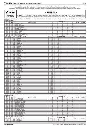 StiahnuÅ¥ PDF - Tipsport SK, as