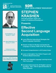 STEPHEN KRASHEN - Staff Development Resources