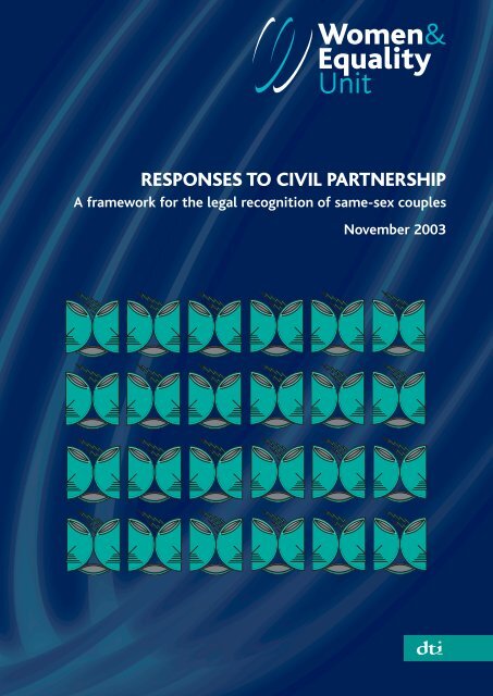 Responses to Civil Partnership:A framework for the legal recognition ...
