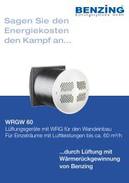 Produktinformationen WRGW 60... - Benzing Ventilatoren Startseite