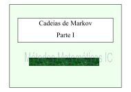 Cadeias de Markov Parte I