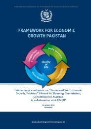 Framework for Economic Growth, Pakistan - Planning Commission