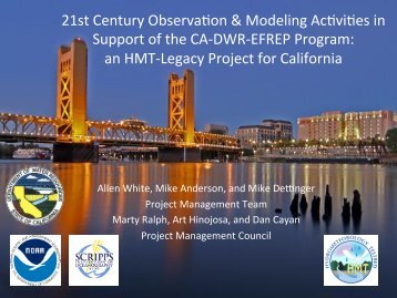 HMT-West Legacy (A. White) - NOAA Hydrometeorology Testbed