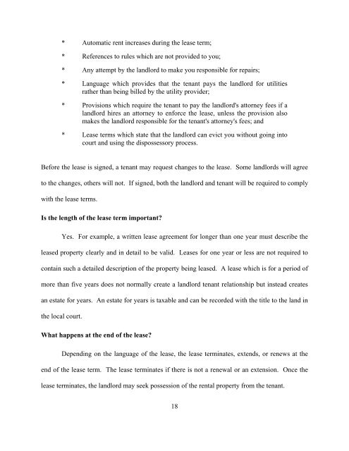 Georgia Landlord Tenant Handbook: - Forsyth County Government