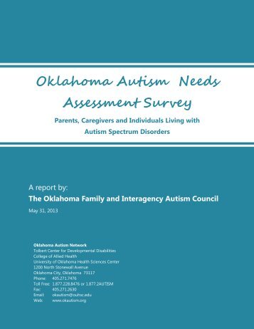 Oklahoma Autism Needs Assessment Survey: Parents, Caregivers ...