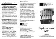 Orgelexkursionen 2006 - Orgelakademie Stade