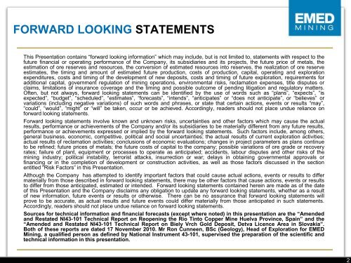 Investor Presentation November 2012. - EMED Mining