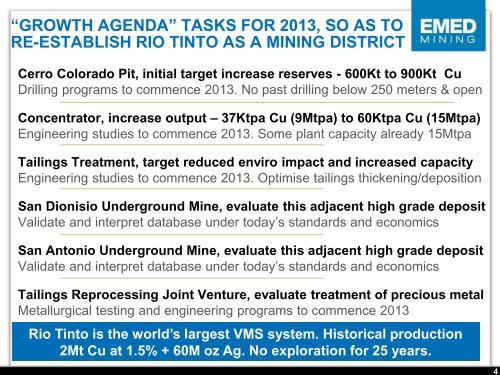 Investor Presentation November 2012. - EMED Mining