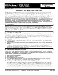 RD-600 Sequencing (PDF) - Roland Corporation Australia