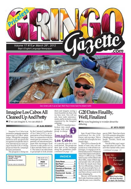 March 26th, 2012 - the Gringo Gazette