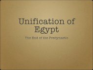 Unification of Egypt - MSU Dept of History