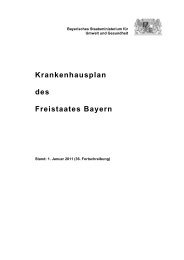 Krankenhausplan des Freistaates Bayern 2011 - Bayerische ...