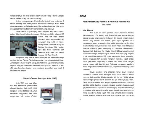 Buletin Khazanah Juli 2011 - Arsip UGM - Universitas Gadjah Mada