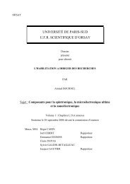 UNIVERSITÃ DE PARIS-SUD U.F.R. SCIENTIFIQUE D'ORSAY - Ief