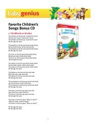 Favorite Sing-A-Longs Bonus CD - Baby Genius