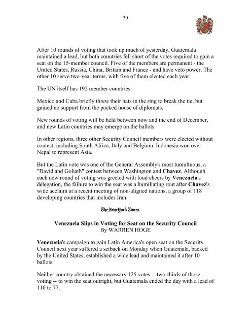 Caracas, 3 de octubre de 2003 - Offnews.info