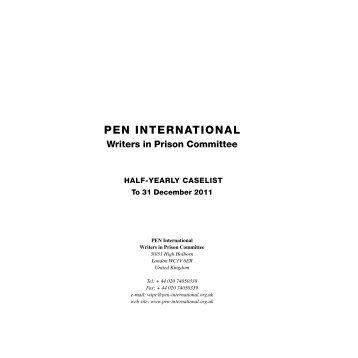 Caselist - PEN International