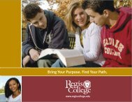 Regis Viewbook 09 - Regis College