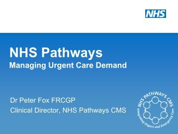 RCGP presentation from Dr Peter Fox (PDF, 918.7kB) - Systems