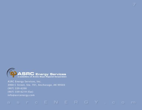 a s rc E N E R G Y . c o m - ASRC Energy Services