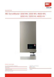 IBC ServeMaster 1650 MV, 3300 MV, 4600 MV, 1650 HV ... - Fibat