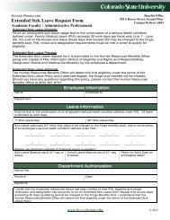 Extended Sick Leave Request Form - Human Resource Services