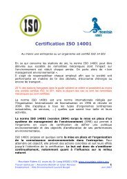 Certification ISO 14001 - Mountain Riders