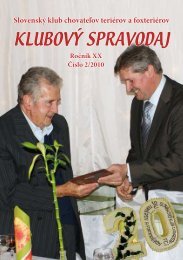 klubovÃƒÂ½ spravodaj - SlovenskÃƒÂ½ klub chovateÃ„Â¾ov teriÃƒÂ©rov a foxteriÃƒÂ©rov