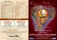 The Food oF Love - Kama Sutra Restaurant Group