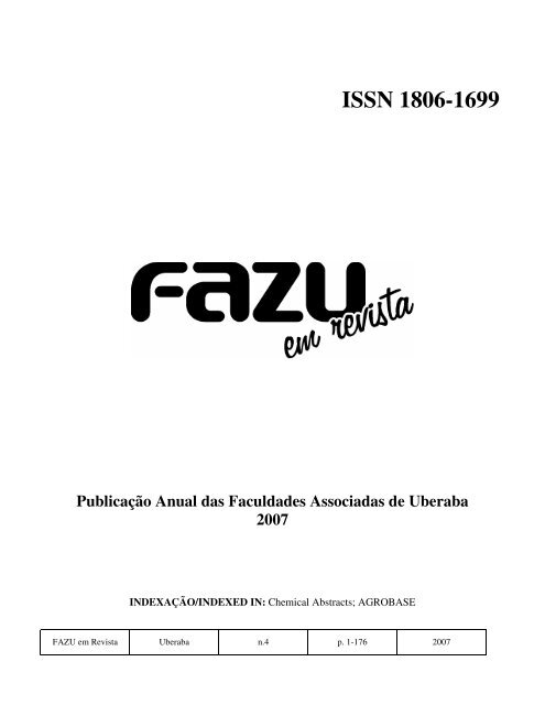 Revista Ciência em Prosa - Número 4 - UFLA by UFLA - Universidade