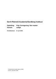 Gerrit Rietveld Academie/Sandberg Instituut Opleiding: Vrije ... - NVAO