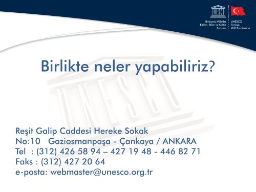 İşbirliği Türleri - Unesco