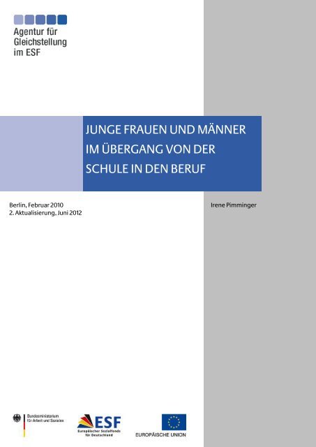 Junge Frauen und Männer im Übergang von - Agentur für ...