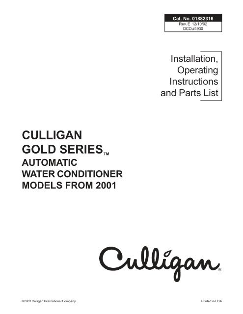 CULLIGAN GOLD SERIES - Culligan of Mid Missouri