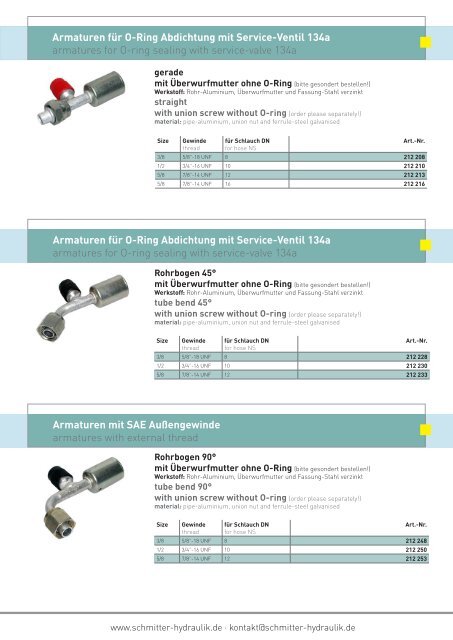 NiederdruckschlÃ¤uche Low pressure hoses - Schmitter Hydraulik ...