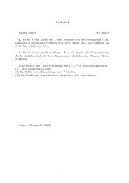 Analysis 3 Carsten Schütt WS 2002/3 1. Es sei X eine Menge und E ...
