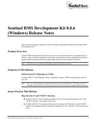 Sentinel RMS Development Kit 8.0.4 (Windows ... - Secure Support