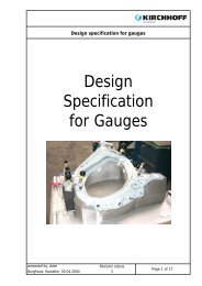 Design Specification for Gauges - KIRCHHOFF Automotive