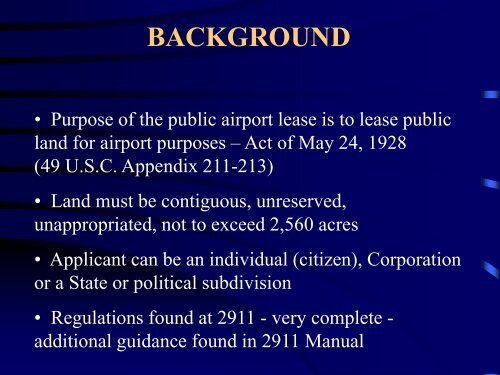 AIRPORT LEASES