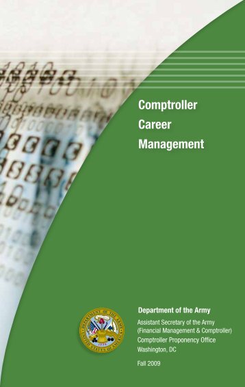 Comptroller Career Management Booklet - ASA(FM&C) - U.S. Army