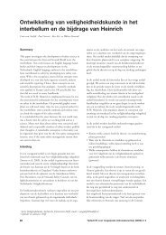 Ontwikkeling van veiligheidskunde in het interbellum en de bijdrage ...