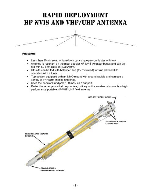 rapid deployment hf nvis and vhf/uhf antenna - EMCOMM.org