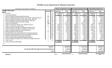 Bid Tab by line item