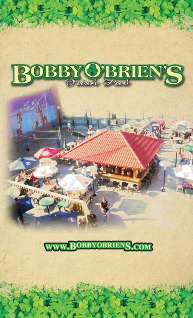 DINNER Menu - Bobby O'Briens