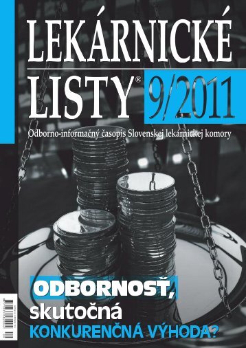 LEKárNicKé LiSTy® 9/2011 - Slovenská lekárnická komora
